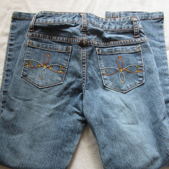 ARIZONA JEAN CO Gril's Jeans Size 8 REG - Picture 2 of 4